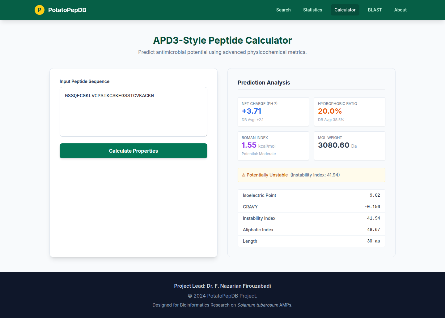 APD3-style physicochemical calculator