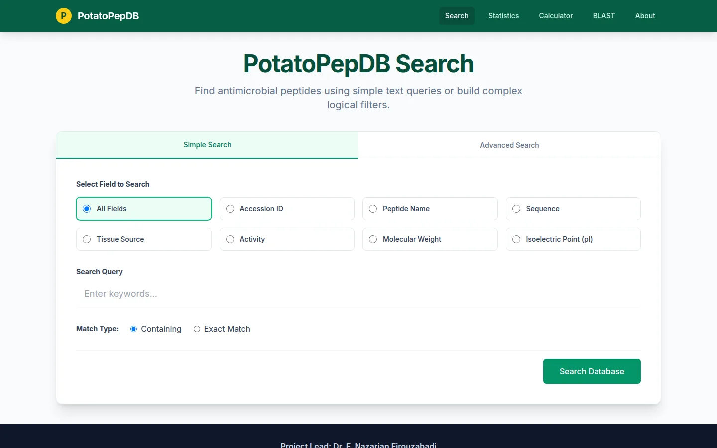 PotatoPepDB