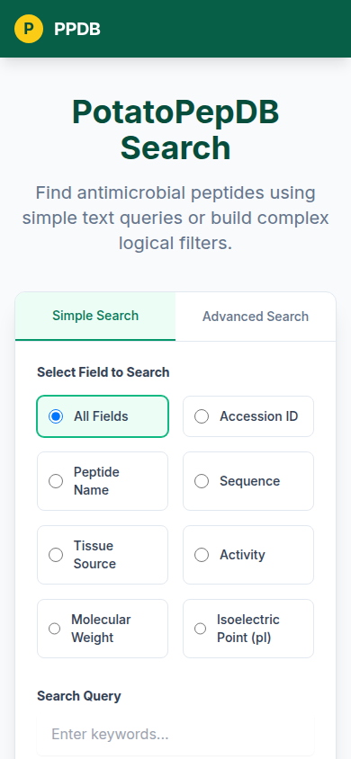 Mobile search view